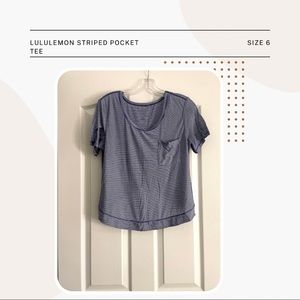 lululemon striped pocket tee